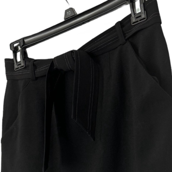 DKNY Black Crepe  Wool Skirt Size 8 - Picture 10 of 12